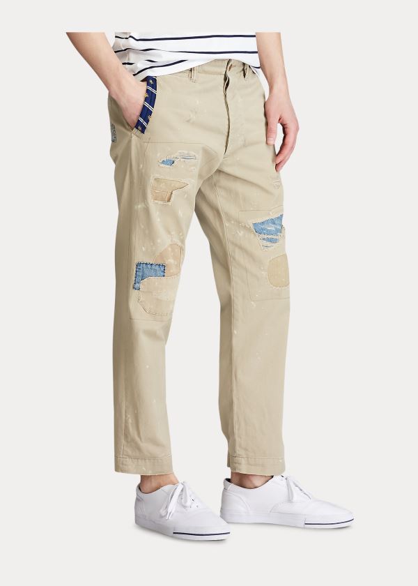 Spodnie Ralph Lauren The Iconic Khaki Chino Męskie Khaki | CUMM7287