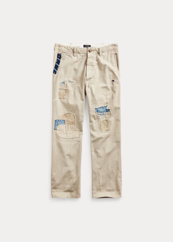 Spodnie Ralph Lauren The Iconic Khaki Chino Męskie Khaki | CUMM7287