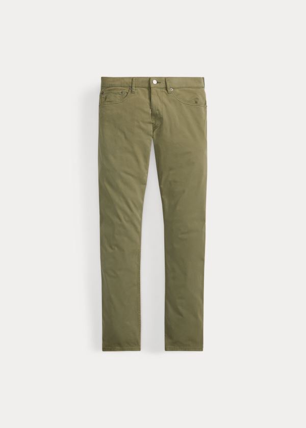 Spodnie Ralph Lauren Varick Slim Straight Chino Męskie Oliwkowe | VLTM9201