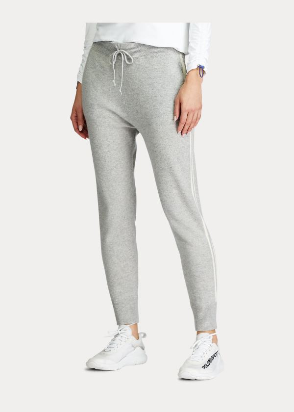 Spodnie Ralph Lauren Washable Cashmere Golf Jogger Damskie Głęboka Szare | AMNI4208