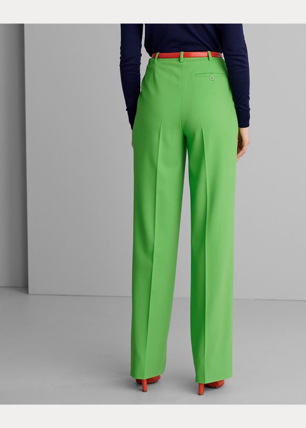 Spodnie Ralph Lauren Winnifred Wool Crepe Pant Damskie Zielone | LBNZ4096