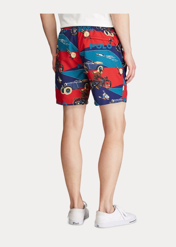 Stroje Pływackie Ralph Lauren Art Deco-Print Swim Trunk Męskie Kolorowe | DKKH3179