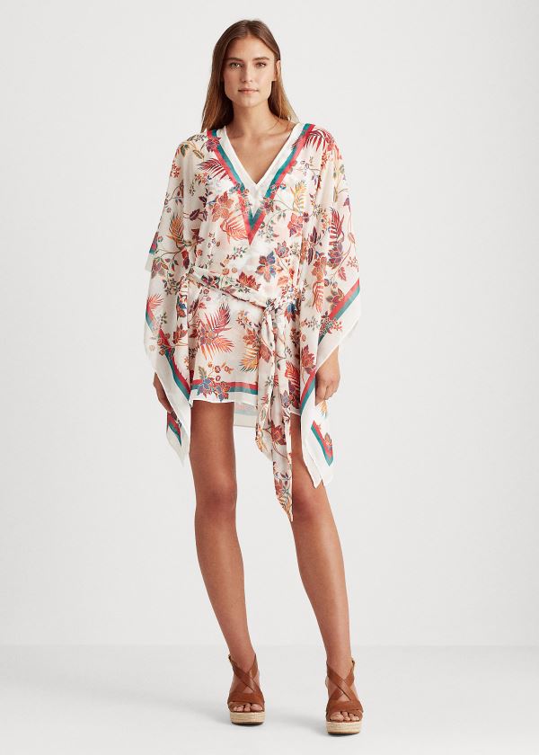 Stroje Pływackie Ralph Lauren Crinkle Chiffon Cover-Up Damskie Kolorowe | KEDR2168