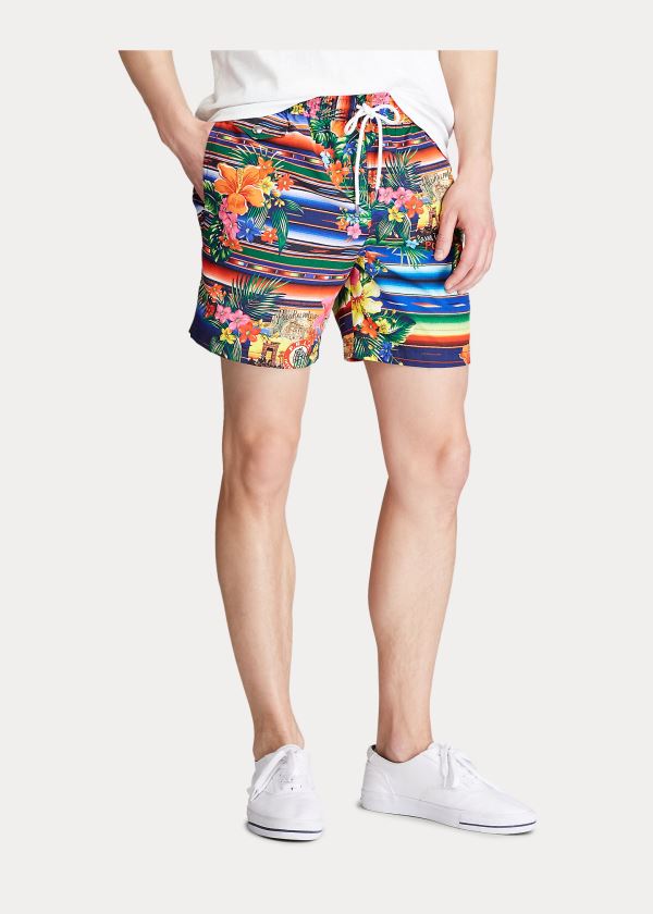 Stroje Pływackie Ralph Lauren Floral-Serape Swim Trunk Męskie Kolorowe | LIAK5111