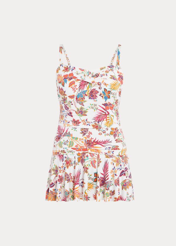 Stroje Pływackie Ralph Lauren Floral Skirted One-Piece Damskie Kolorowe | SMCU9599