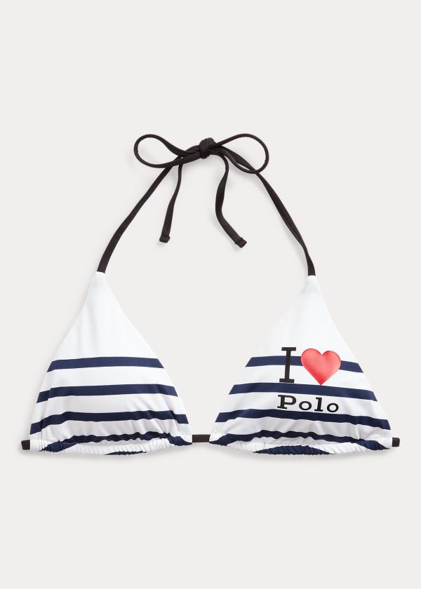 Stroje Pływackie Ralph Lauren I Heart Polo Bikini Top Damskie Granatowe | YAGJ8650