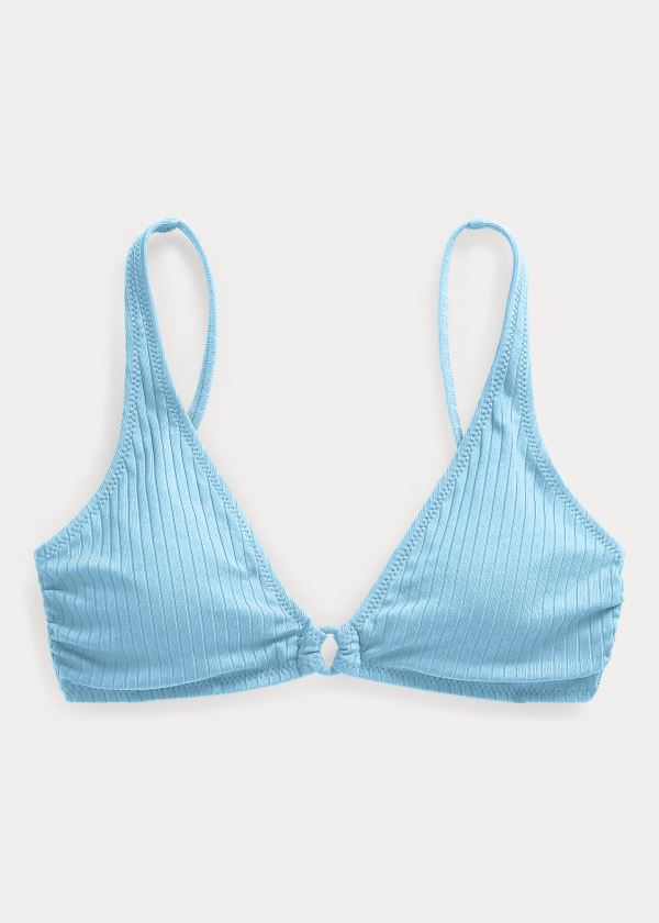 Stroje Pływackie Ralph Lauren O-Ring Bralette Bikini Top Damskie Niebieskie | ODDN4099