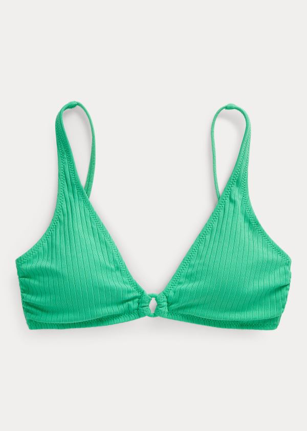 Stroje Pływackie Ralph Lauren O-Ring Bralette Bikini Top Damskie Zielone | MLKX4908