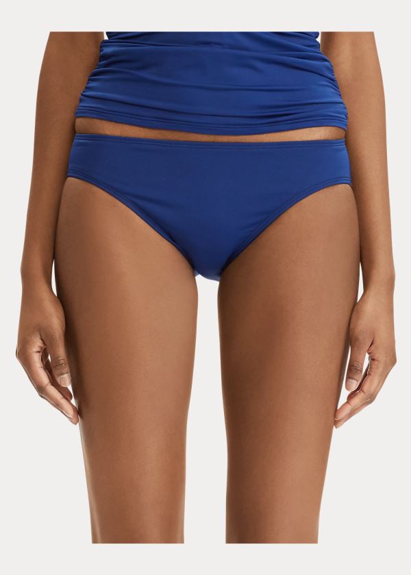 Stroje Pływackie Ralph Lauren Solid Hipster Bikini Bottom Damskie Niebieskie | JVEQ9458