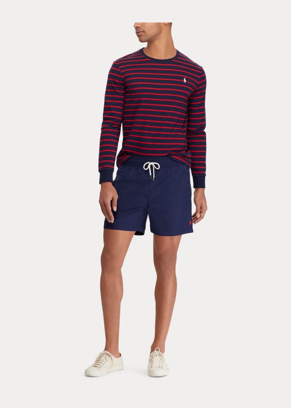 Stroje Pływackie Ralph Lauren Traveler Swim Trunk Męskie Granatowe | NHEE1222