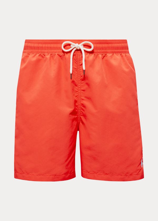 Stroje Pływackie Ralph Lauren Traveler Swim Trunk Męskie Czerwone | UUGZ6451