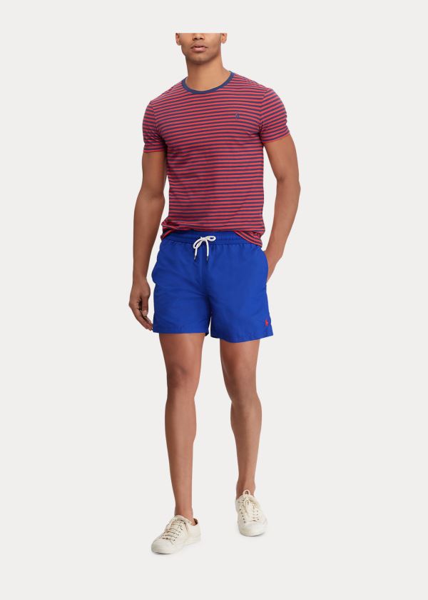 Stroje Pływackie Ralph Lauren Traveler Swim Trunk Męskie Królewski Niebieski Niebieskie | HTAS8874