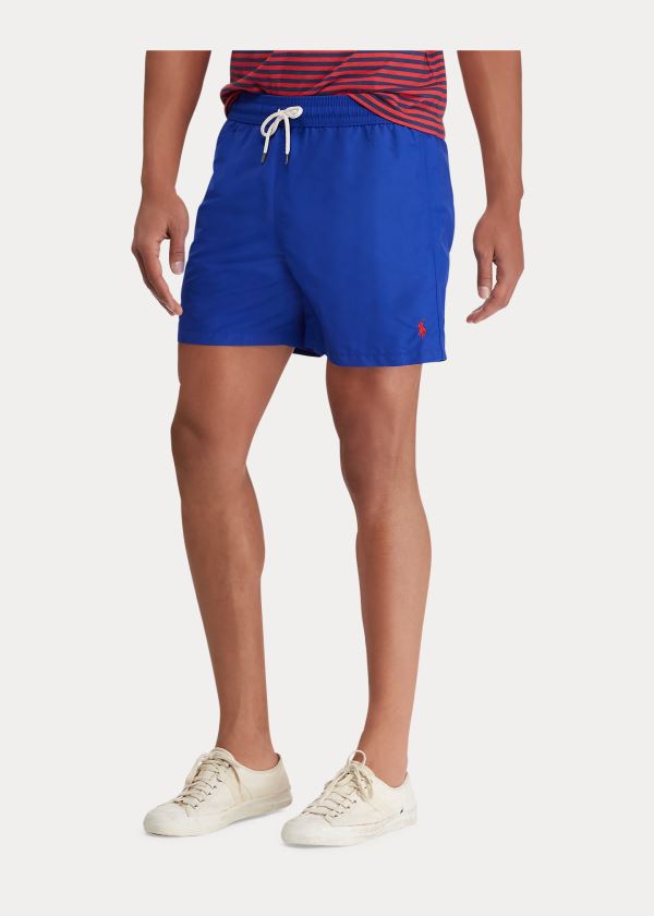 Stroje Pływackie Ralph Lauren Traveler Swim Trunk Męskie Królewski Niebieski Niebieskie | HTAS8874