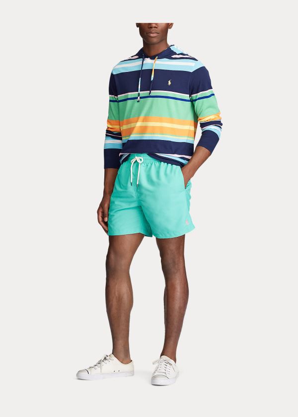 Stroje Pływackie Ralph Lauren Traveler Swim Trunk Męskie Zielone | EKUS9558