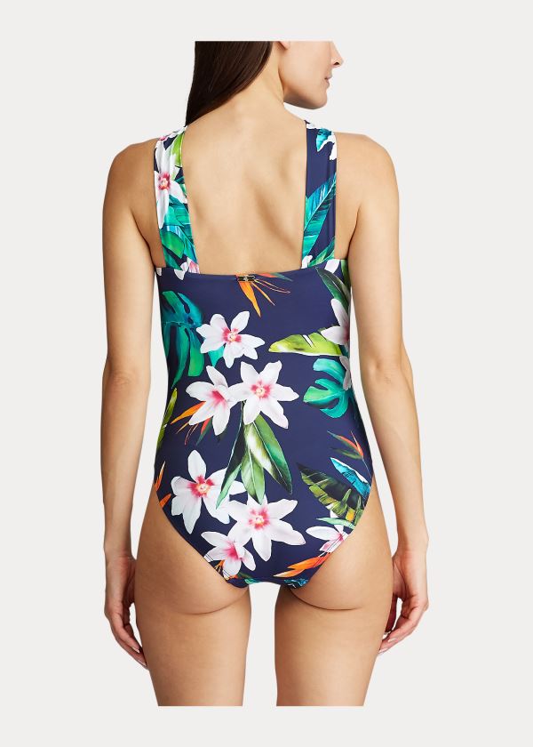 Stroje Pływackie Ralph Lauren Tropical High-Neck One-Piece Damskie Kolorowe | QLRW3677