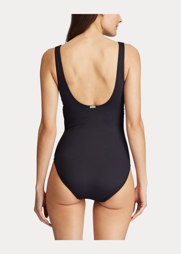 Stroje Pływackie Ralph Lauren Twisted One-Piece Damskie Czarne | OWNU5987