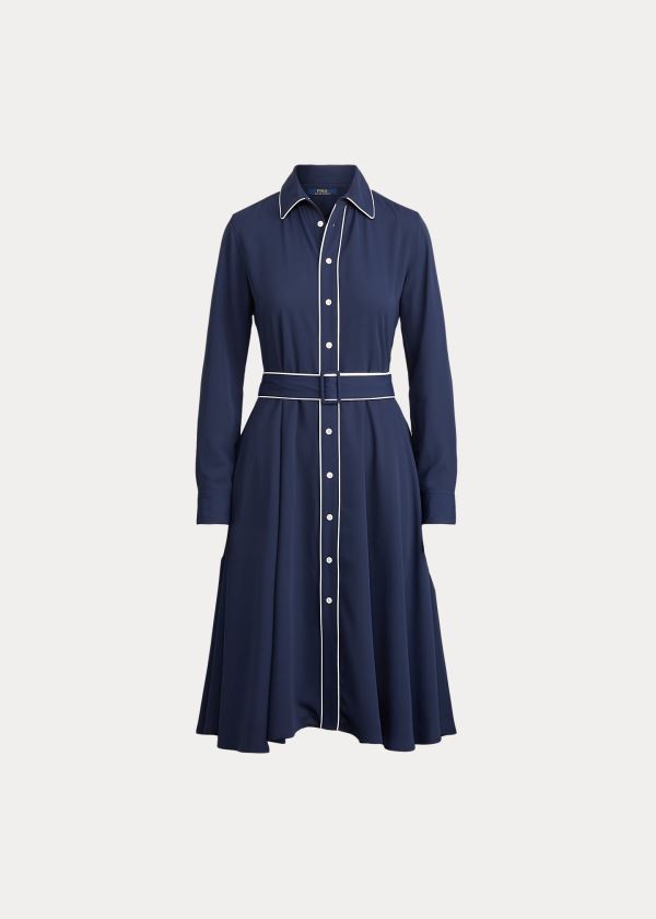 Sukienka Ralph Lauren Buckled Shirtdress Damskie Granatowe | QGNO9848