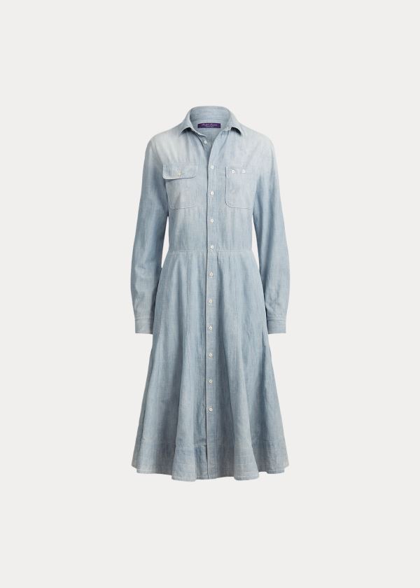 Sukienka Ralph Lauren Cailyn Chambray Shirtdress Damskie Indygo | CYHO5331