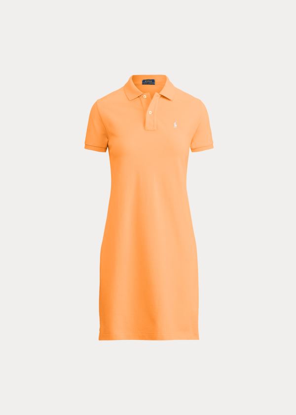 Sukienka Ralph Lauren Cotton Mesh Polo Dress Damskie Pomarańczowe | JUMT9442