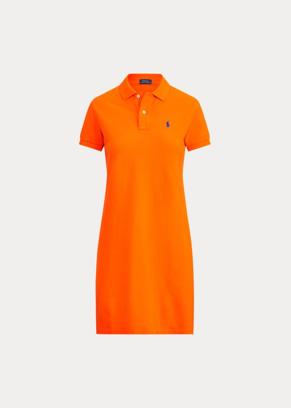 Sukienka Ralph Lauren Cotton Mesh Polo Dress Damskie Pomarańczowe | GNWG2616