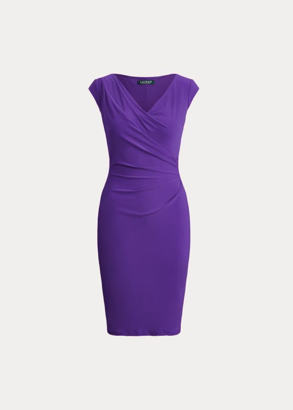 Sukienka Ralph Lauren Jersey Surplice Dress Damskie Fioletowe | MZQP4753