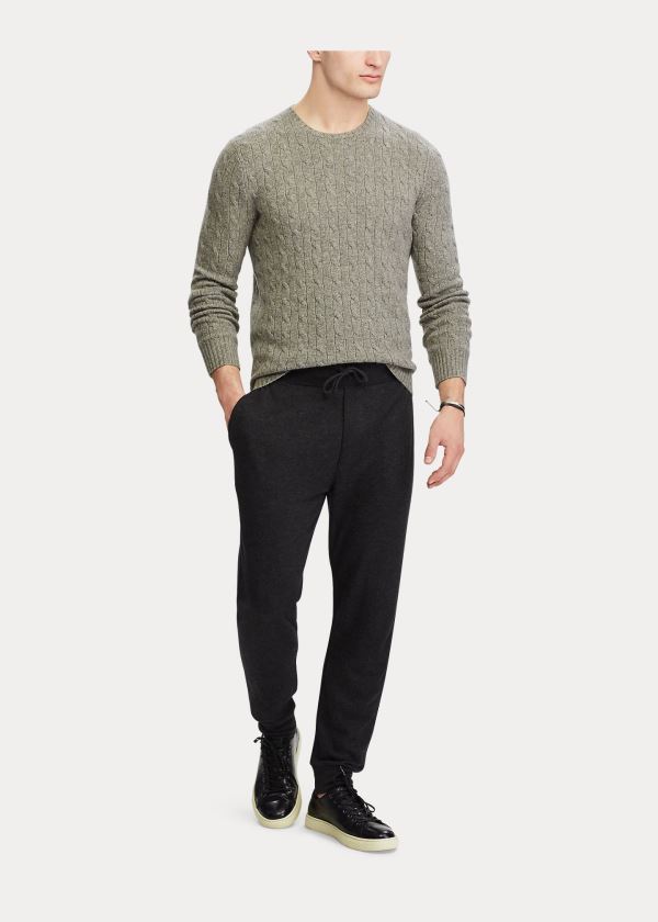 Swetry Ralph Lauren Cable-Knit Cashmere Sweater Męskie Szare | JGVA2234