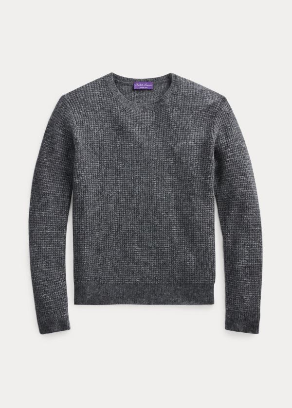 Swetry Ralph Lauren Cashmere-Silk Crewneck Sweater Męskie Szare | FCYO6230