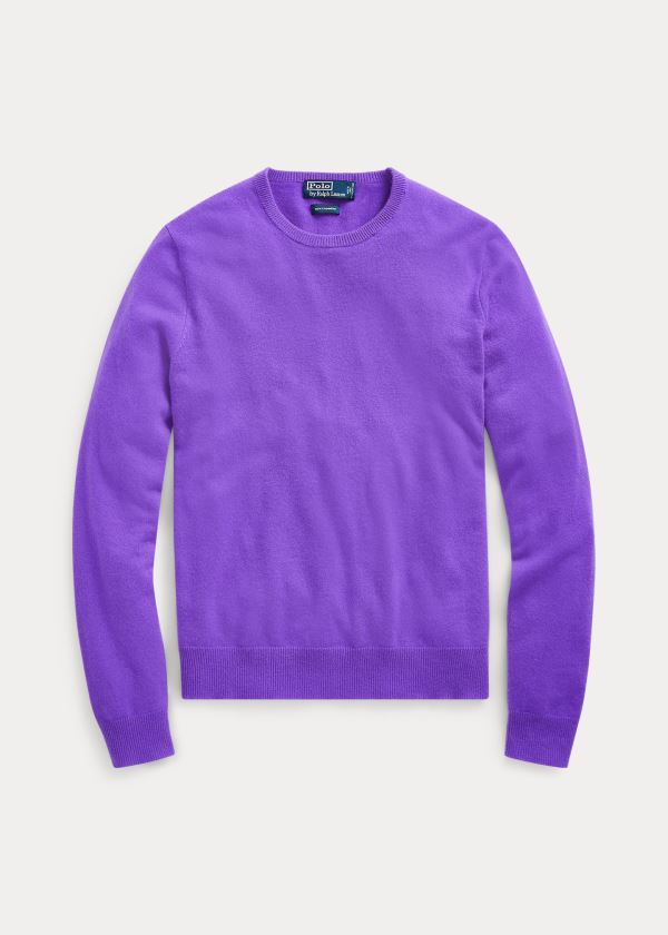 Swetry Ralph Lauren Cashmere Crewneck Sweater Męskie Fioletowe | LIXZ0971