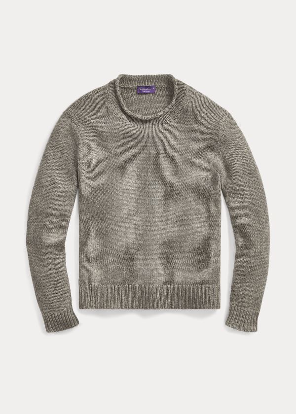 Swetry Ralph Lauren Cashmere Rollneck Sweater Męskie Głęboka Szare | WQGY9988