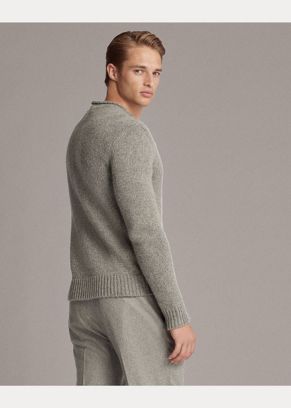 Swetry Ralph Lauren Cashmere Rollneck Sweater Męskie Głęboka Szare | WQGY9988