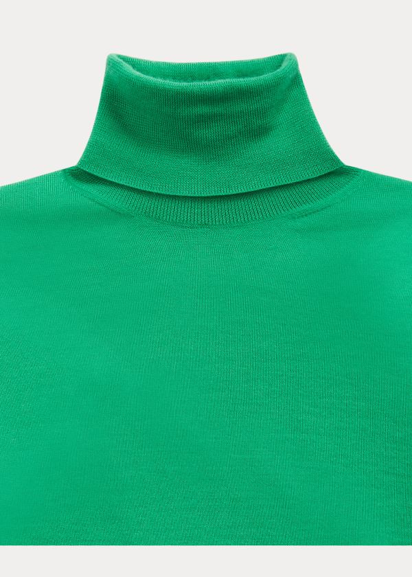 Swetry Ralph Lauren Cashmere Turtleneck Sweater Męskie Zielone | ZKFX9915