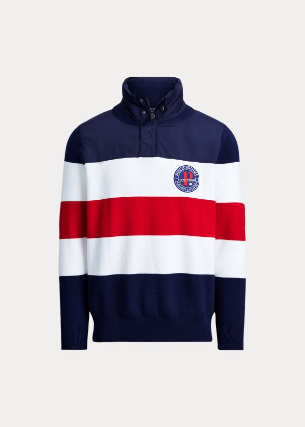 Swetry Ralph Lauren Hybrid Hooded Sweater Męskie Granatowe Zielone Czerwone Żółte | FTOF6507