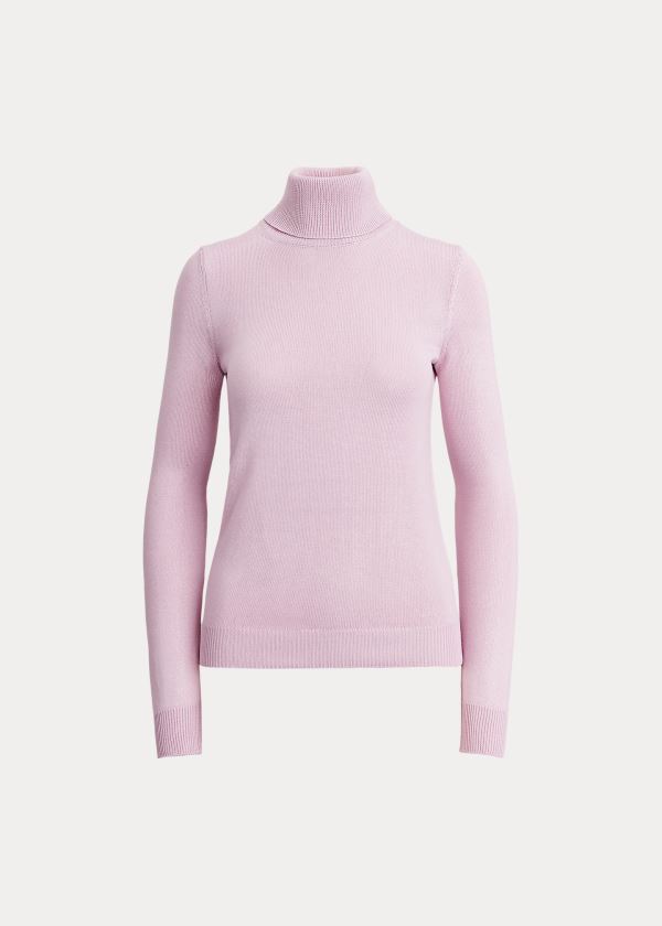 Swetry Ralph Lauren Lacquered Turtleneck Sweater Damskie Fioletowe | LMIM6077