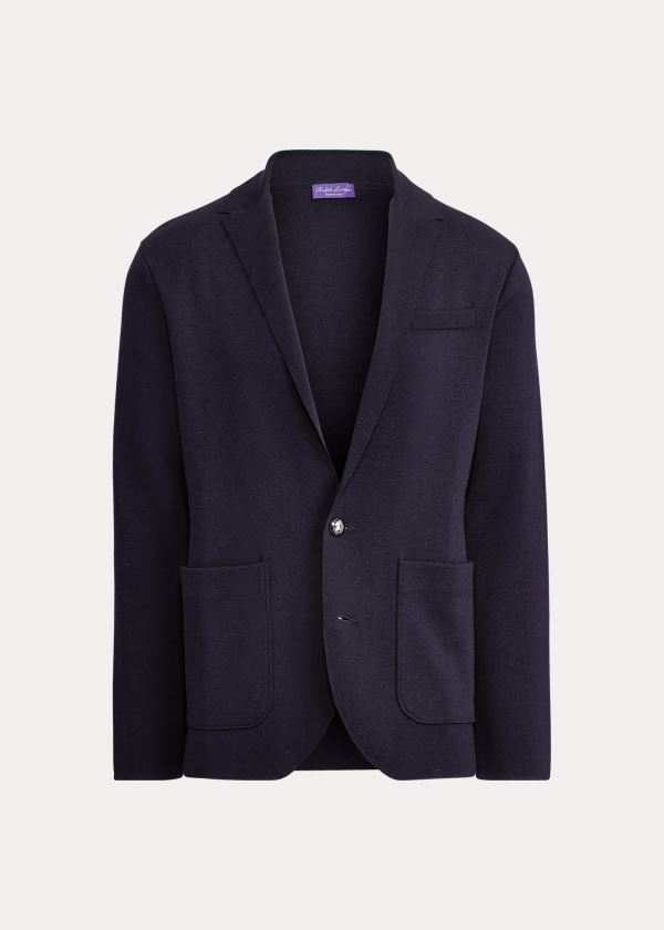 Swetry Ralph Lauren Merino Wool Cardigan Męskie Granatowe | BEEG3356