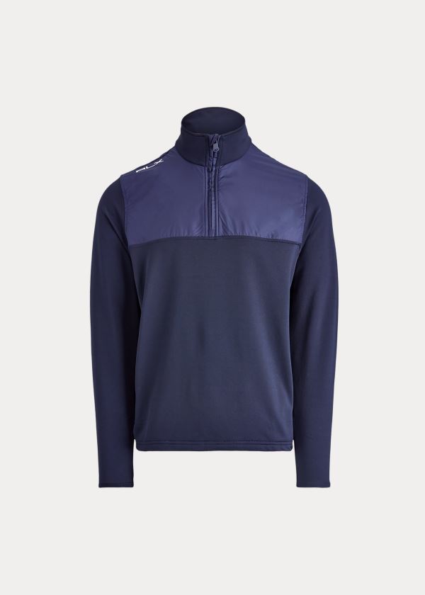 Swetry Ralph Lauren Performance Hybrid Pullover Męskie Granatowe | DPWL1391