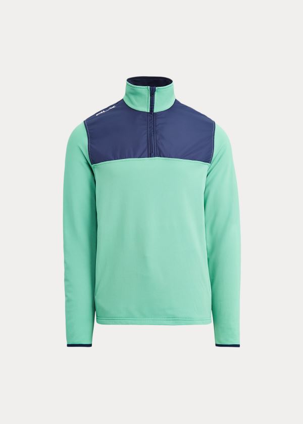 Swetry Ralph Lauren Performance Hybrid Pullover Męskie Zielone | EXCH1096