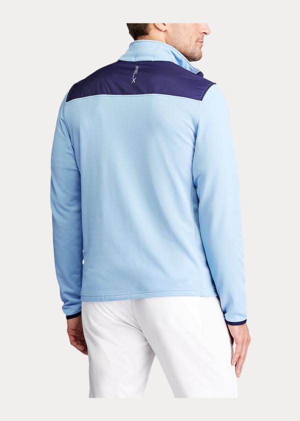 Swetry Ralph Lauren Performance Hybrid Pullover Męskie Niebieskie | THAG8032