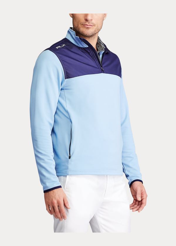 Swetry Ralph Lauren Performance Hybrid Pullover Męskie Niebieskie | THAG8032