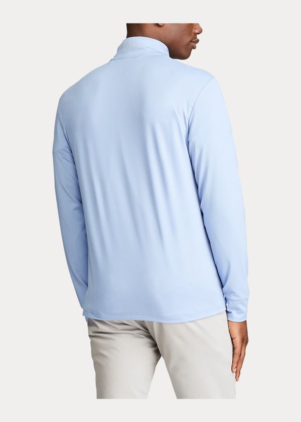 Swetry Ralph Lauren Performance Jersey Pullover Męskie Niebieskie | EWPY7070