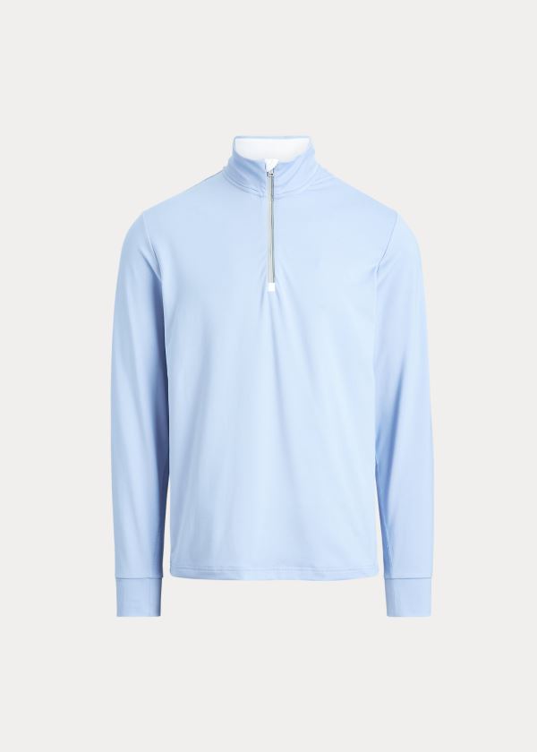 Swetry Ralph Lauren Performance Jersey Pullover Męskie Niebieskie | EWPY7070