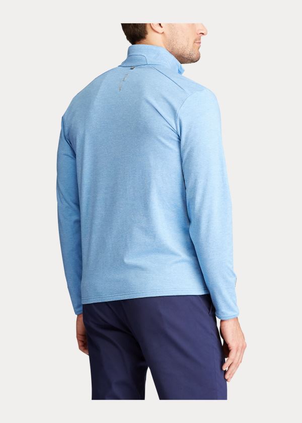 Swetry Ralph Lauren Performance Stretch Pullover Męskie Niebieskie | GDDV0025