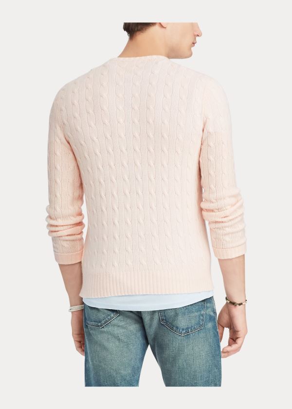 Swetry Ralph Lauren Pink Pony Cashmere Sweater Męskie Różowe | KONQ2113