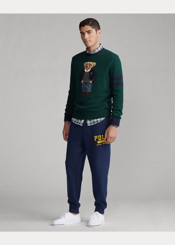 Swetry Ralph Lauren Preppy Bear Sweater Męskie Zielone | NIJZ6969