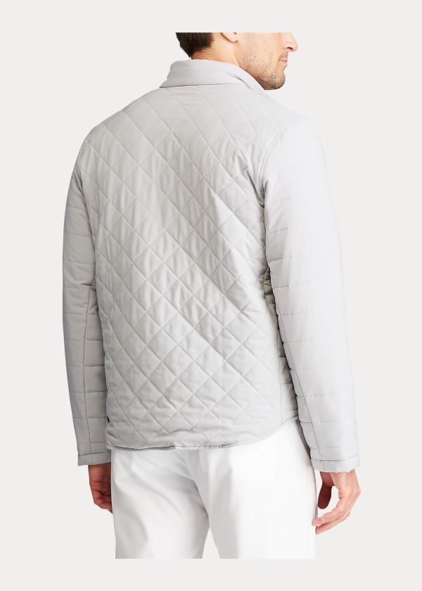 Swetry Ralph Lauren Quilted Stretch Pullover Męskie Szare | CTTK1226