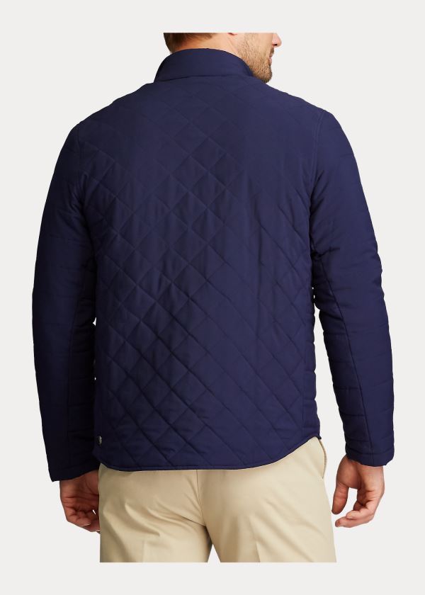 Swetry Ralph Lauren Quilted Stretch Pullover Męskie Granatowe | CLUP6351