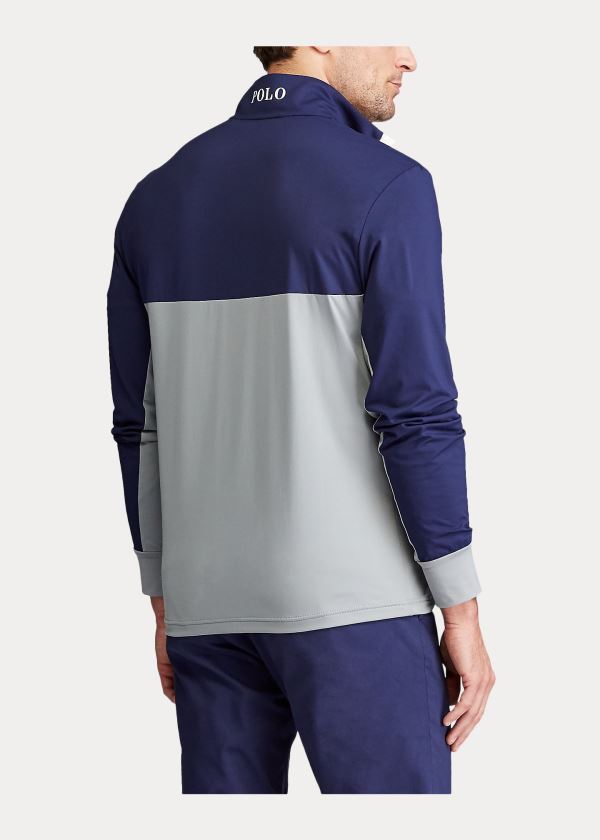 Swetry Ralph Lauren Stretch Jersey Pullover Męskie Szare Granatowe | ZKPI8906