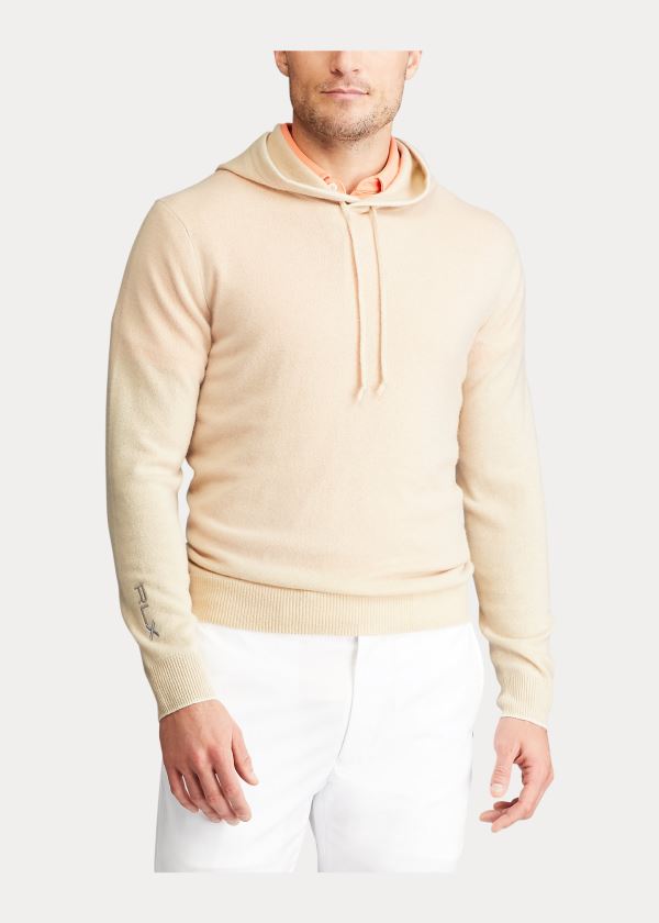 Swetry Ralph Lauren Washable Cashmere Sweater Męskie Beżowe | LDQC6521