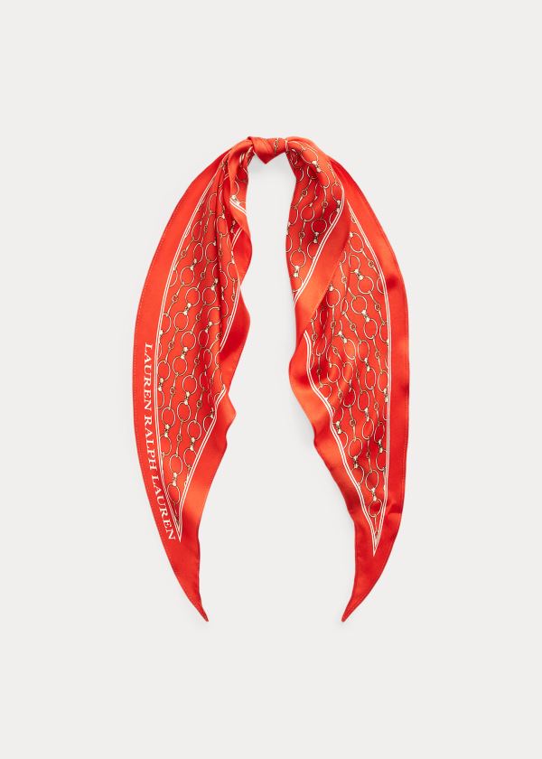 Szaliki Ralph Lauren Brooke Silk Twill Scarf Damskie Pomarańczowe | ZXSS6290