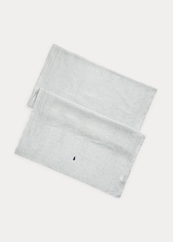 Szaliki Ralph Lauren Crinkled Cotton Scarf Męskie Szare | FZBL4075