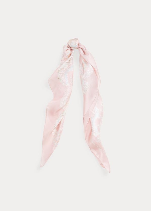 Szaliki Ralph Lauren Frances Silk Twill Scarf Damskie Różowe | KWGH9746